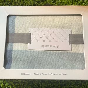 Uppa Baby Knit Blanket. Blue. New with Tags.